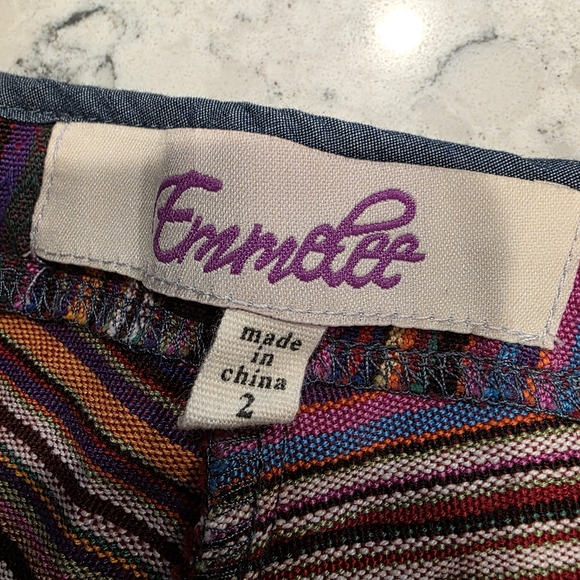 Emmelee By Anthropologie Striped Shorts Size 2 - Picture 6 of 13